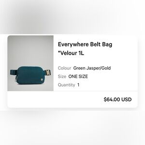 Lululemon Everywhere Velour Belt Bag